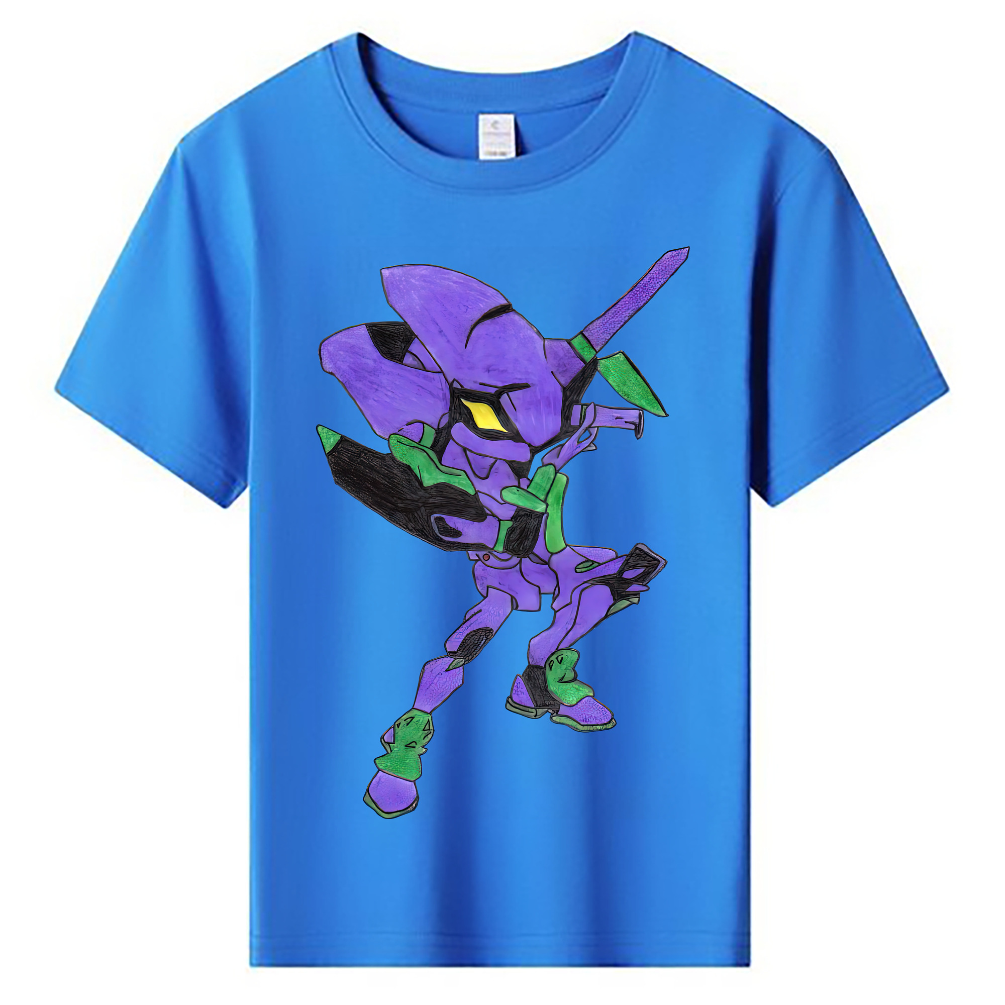 （画像用） EVA 新世紀エヴァンゲリオン 綿100％キッズTシャツ（フロントプリント）